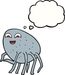 freehand drawn thought bubble cartoon tick