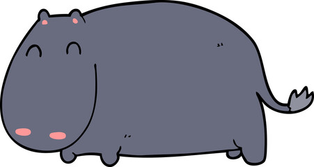 cartoon hippo