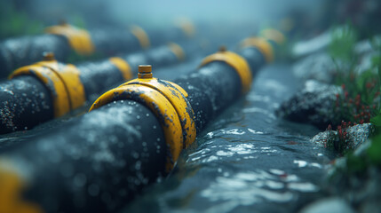 Underwater cable.