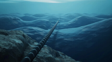 Underwater cable.