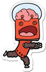 sticker of a cartoon robot