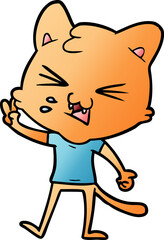 cartoon cat hissing