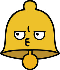 Fototapeta premium cute cartoon of a bell