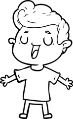 happy cartoon man