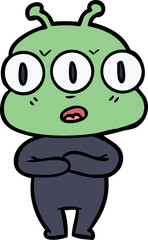 cartoon three eyed alien