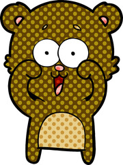 laughing teddy  bear cartoon