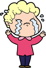 cartoon man crying