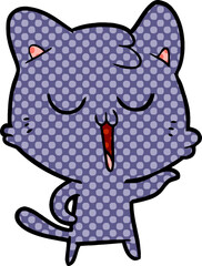 cartoon cat singing