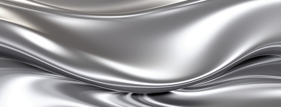 Chrome mirror water effect, glossy, metallic paint, abstract background