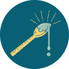 icon of a tattoo style spoonful of honey