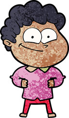 cartoon happy man