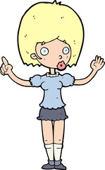 cartoon woman explaining her point