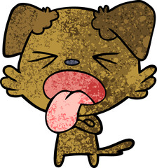 cartoon disgusted dog