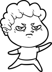 cartoon angry man