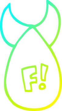 recommend clip art: cold gradient line drawing of a cartoon atomic bomb