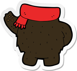 sticker of a cartoon black bear body