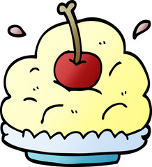 cartoon doodle dessert