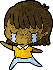cartoon woman crying