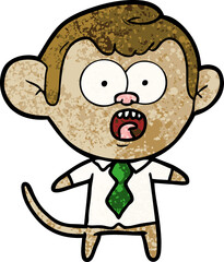 cartoon monkey businessman