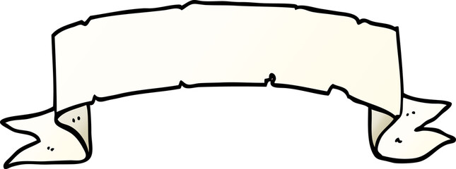 cartoon doodle scroll banner