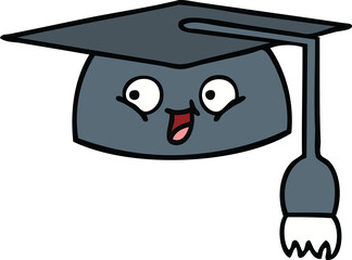 cute cartoon of a graduation hat