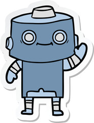 Obraz premium sticker of a cartoon robot