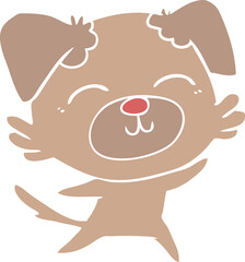 flat color style cartoon dog