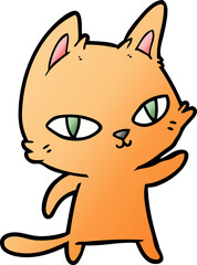 cartoon cat staring
