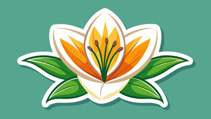 lily-flower-sticker vector design 