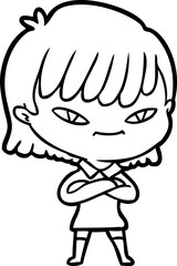 cartoon woman