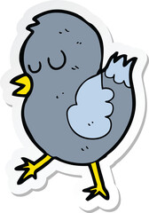 sticker of a cartoon bird