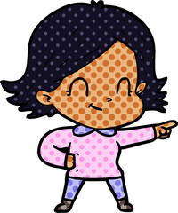 cartoon friendly girl
