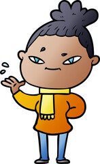 cartoon woman