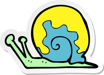 sticker of a cartoon snail