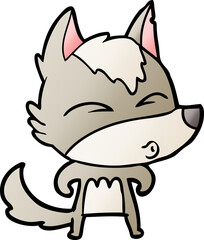 cartoon wolf whistling