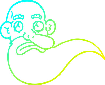 recommend clip art: cold gradient line drawing of a cartoon grumpy old man
