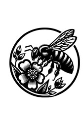 Bee vg, honey bee svg, Bee Flowers SVG, Bee Clipart, Bee Cut file for Cricut, Silhouette