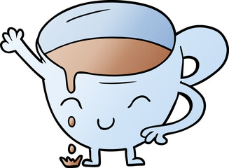cartoon spilled teacup