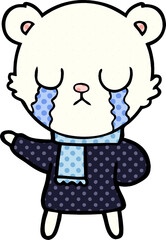 crying polar bear cartoon