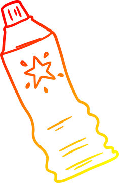 recommend clip art: warm gradient line drawing of a cartoon tube of sunscreen lotion