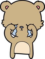 crying cartoon bear