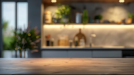 blurred kitchen background