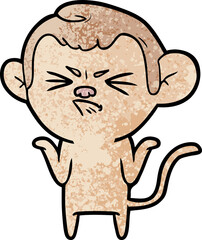 cartoon annoyed monkey