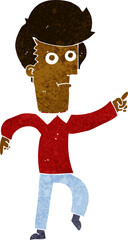 Fototapeta premium cartoon man pointing