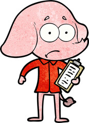 cartoon unsure elephant