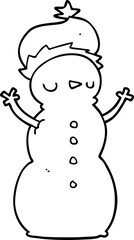cartoon snowman