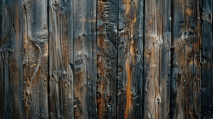 Close up of weathered wooden wall with peeling paint. Suitable for backgrounds or textures