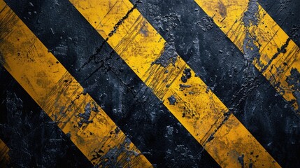 Detailed view of a vibrant yellow and black striped wall, ideal for backgrounds or textures