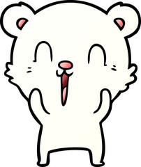 happy polar bear cartoon