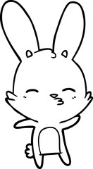 curious bunny cartoon